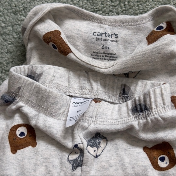 Adorable Gray Animal Print Kids two Piece - Picture 6 of 7